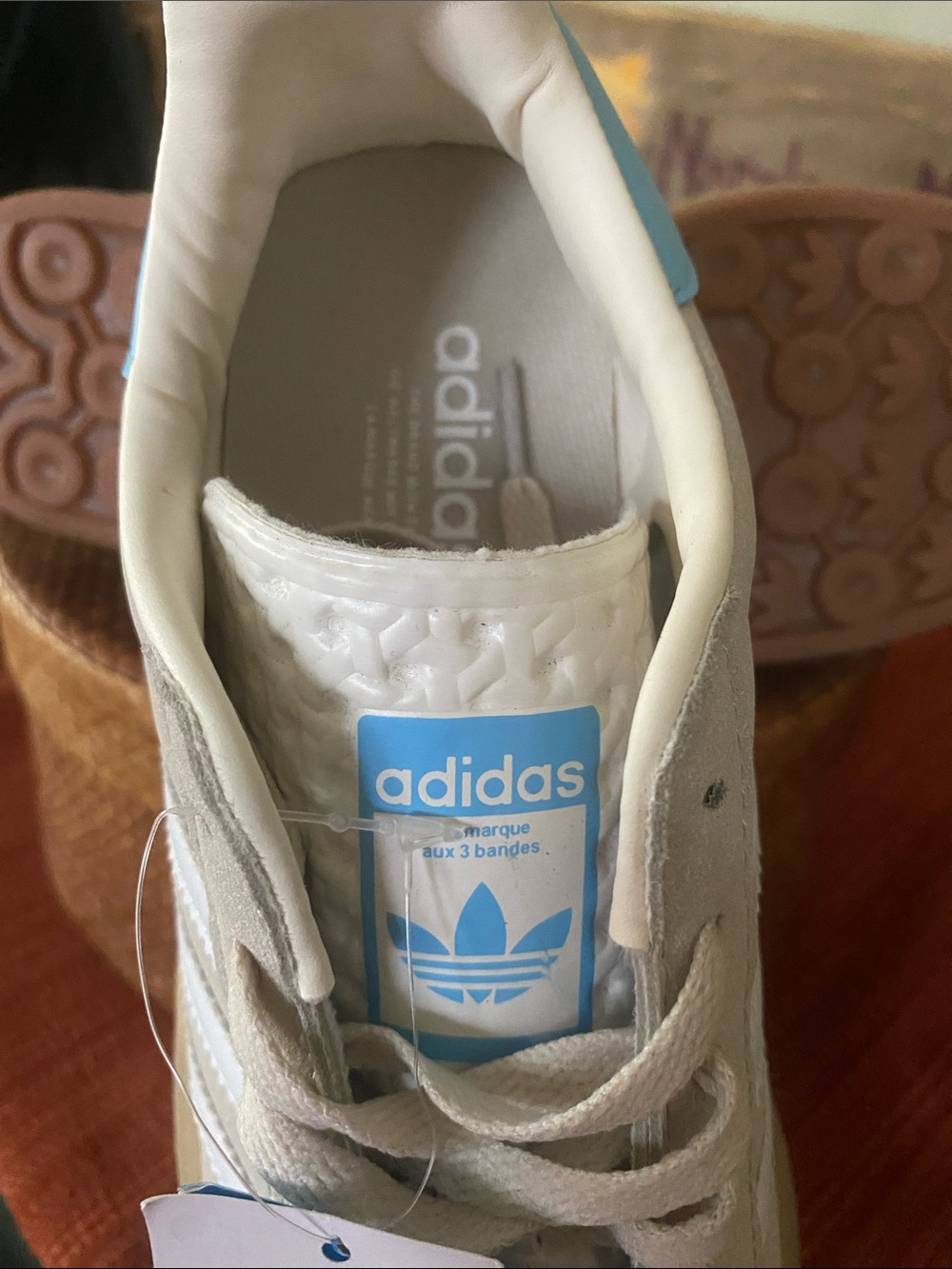 Adidas Bold Wonder Gazelle Beige Suede Sneakers with a Stacked Gum Sole - SZ 8.5 - Picture 10 of 15